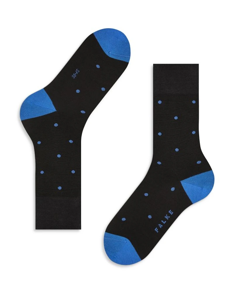 Mercerized Cotton & Nylon Dot Dress Socks