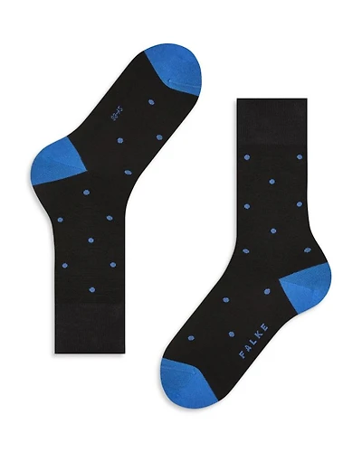 Mercerized Cotton & Nylon Dot Dress Socks