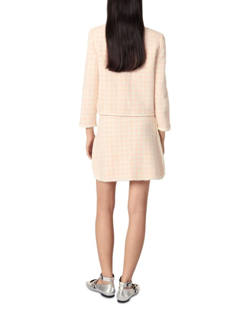 Tweed Effect Knit Jacket