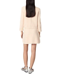 Tweed Effect Knit Jacket