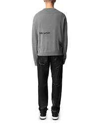 Marko Merino Wool & Cashmere Embroidered Loose Fit Sweater