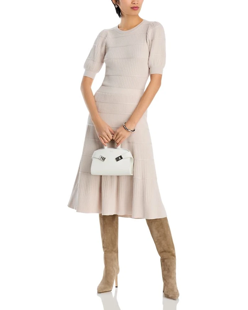 Blouson Sleeve Textured Top