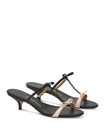 Ferragamo Women's Abili 40 Mini Bow Sandals