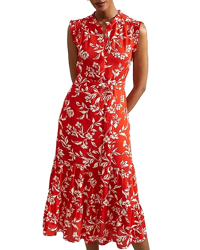 Hobbs London Petite Elsa Floral Print Dress
