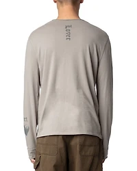 Monastir Tattoo Print Long Sleeve Henley