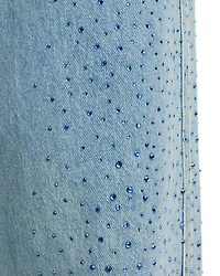 High Rise Wide Leg Jeans Aqua Blue