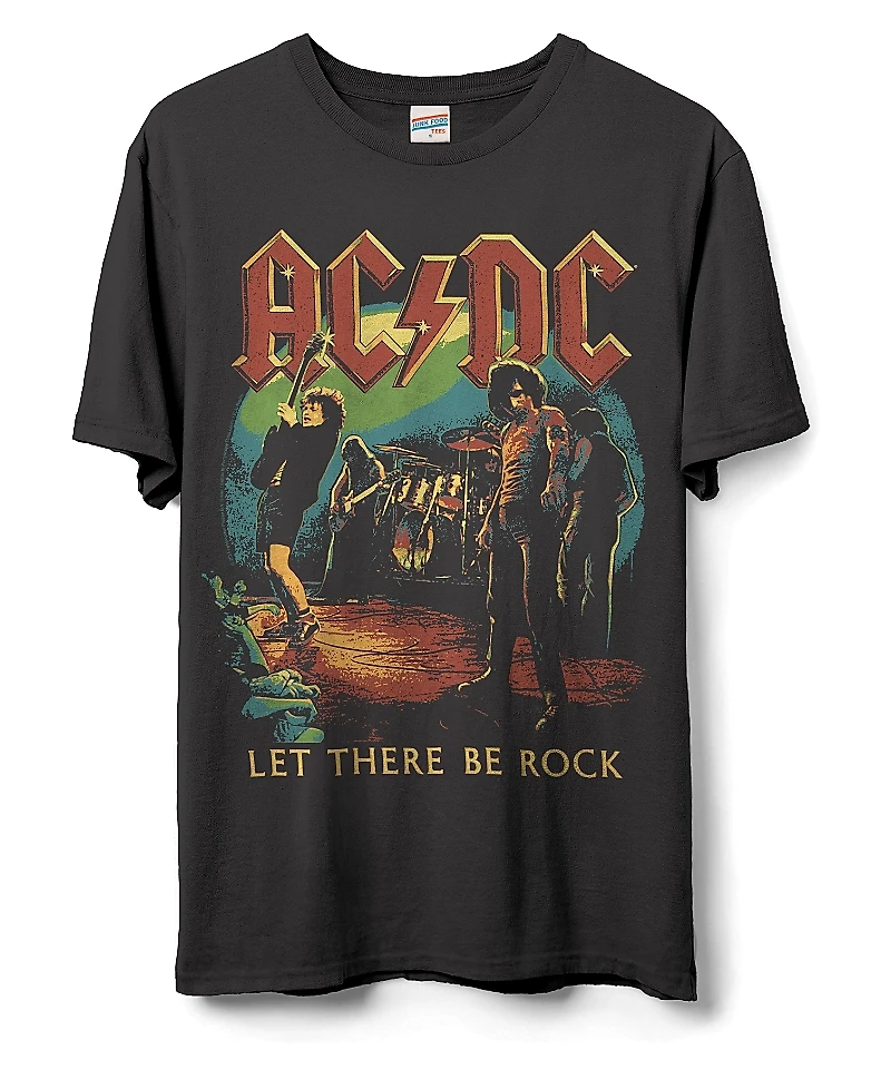 Junk Food Clothing Unisex Ac/Dc Let There Be Rock Flea Market Tee