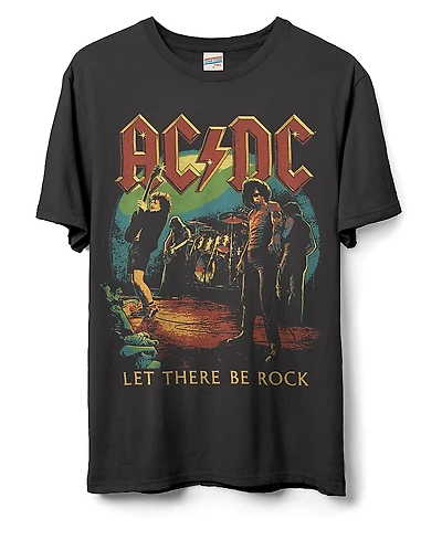 Junk Food Clothing Unisex Ac/Dc Let There Be Rock Flea Market Tee