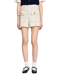 Decorative Tweed Shorts