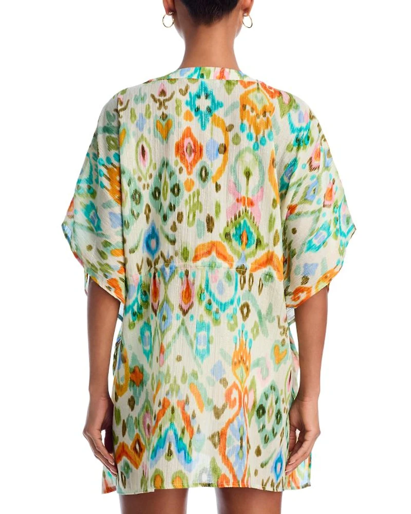 Ikat Caftan Swim Cover-Up