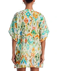 Ikat Caftan Swim Cover-Up