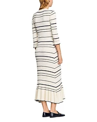 Striped Knit Maxi Dress