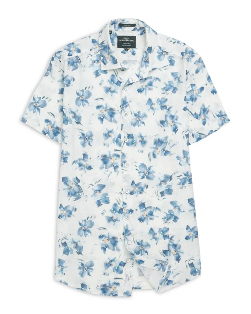Portland Island Slim Fit Short Sleeve Linen Shirt