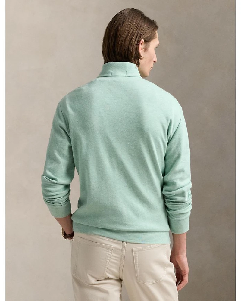 Polo Ralph Lauren Luxury Double Knit Jacquard Quarter Zip Pullover