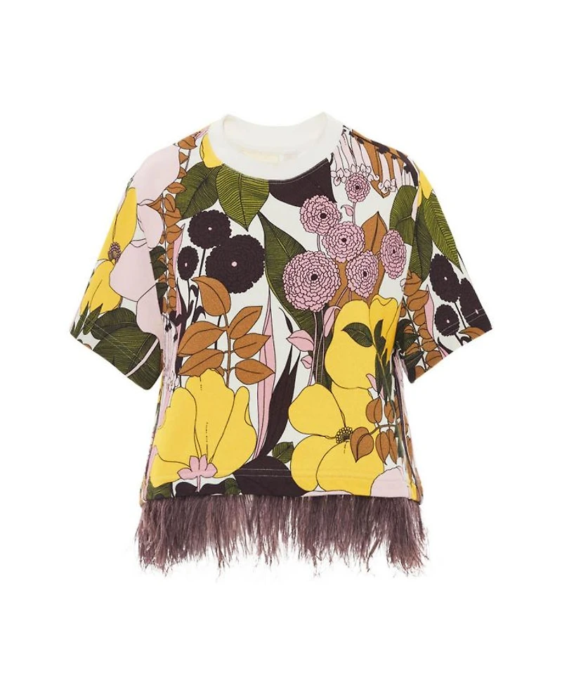 La Scala Tee with Feathers