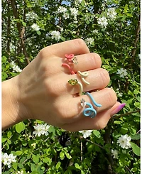 Panna Enamel Peridot Baby Vine Ring