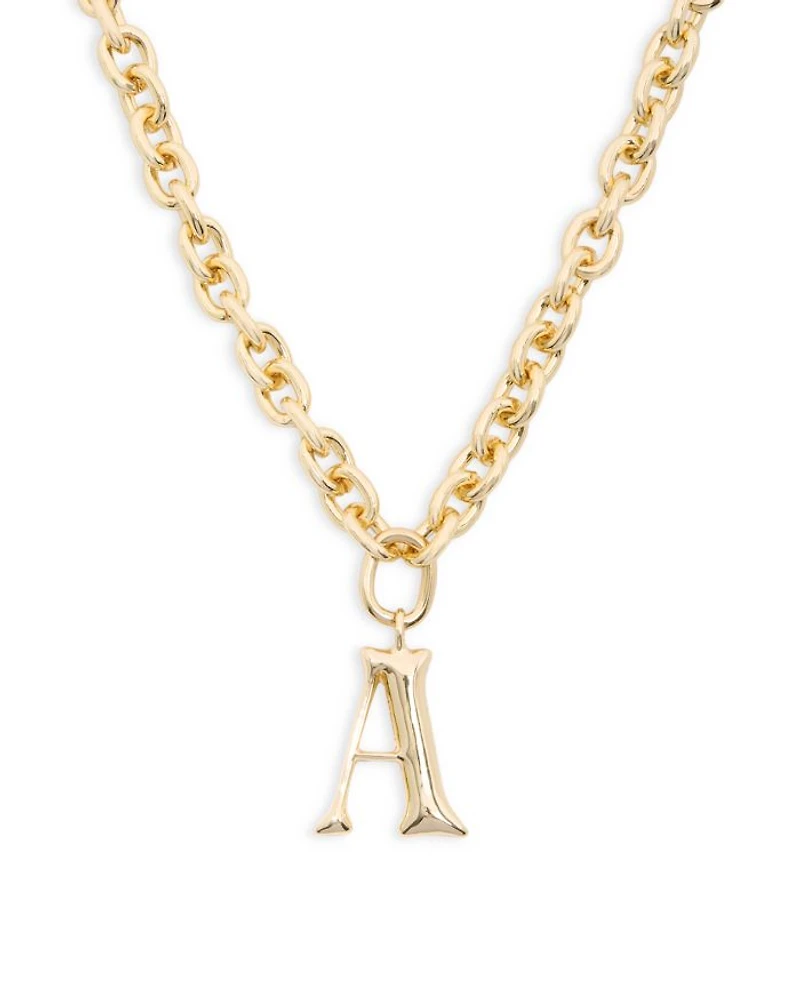 Initial Chain Necklace, 20"L