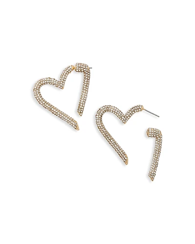 Baublebar Emory Pave Heart Front to Back Earrings