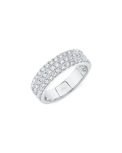 14K White Gold Diamond Pavé Band, 0.91 tcw
