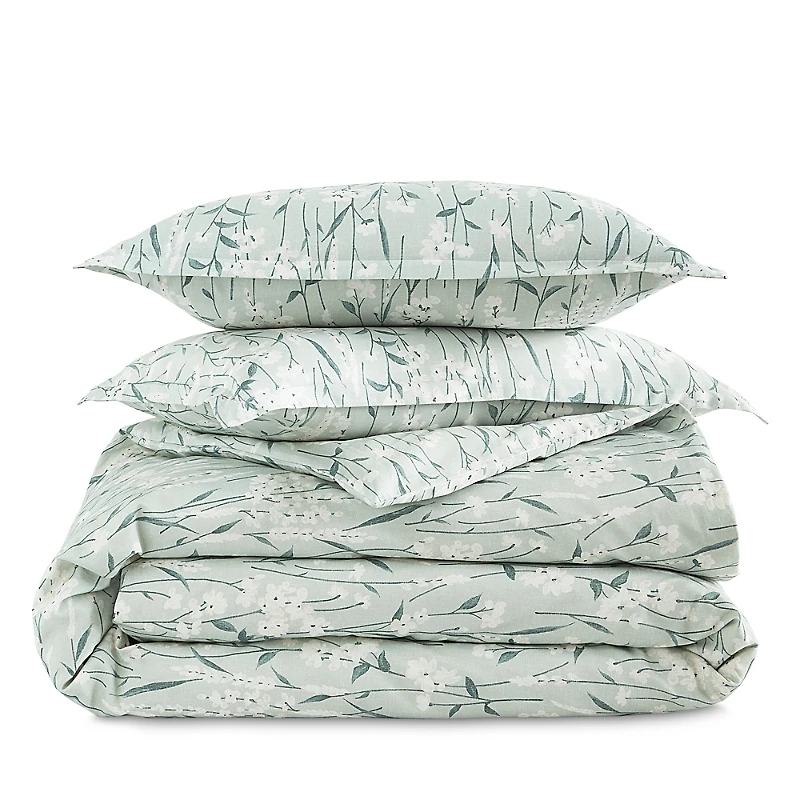 Sky Field Flowers Sateen Duvet Cover Set, Full/Queen - Exclusive