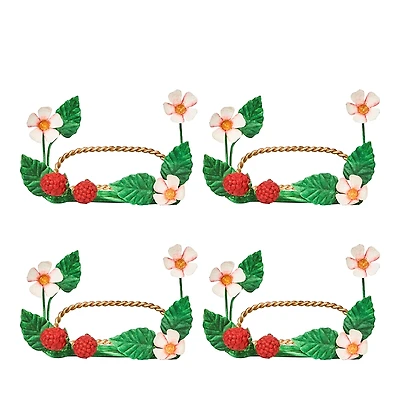 Juliska Meadow Walk Raspberries Place Card Holders, Set of 4