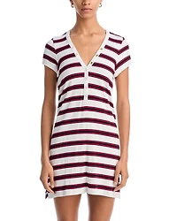 Amy Striped Shirt Dress Swim Cover-Up