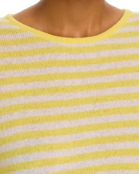 Cashmere Tipped Little Stripe Sweater