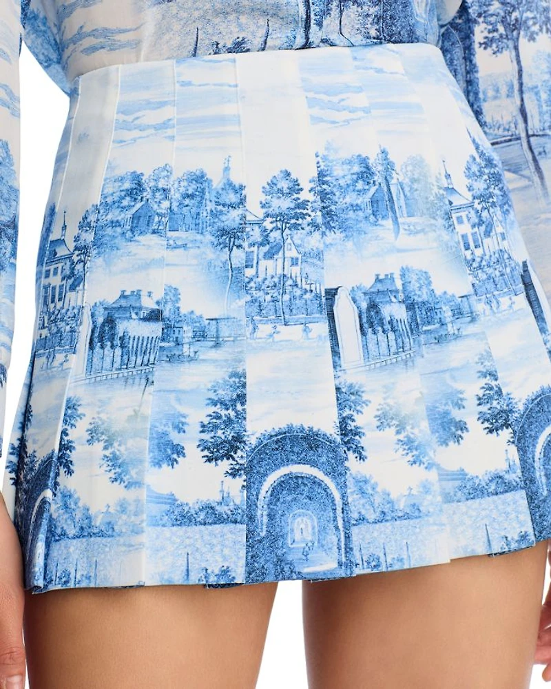 Carter Stitch Pleated Mini Skirt