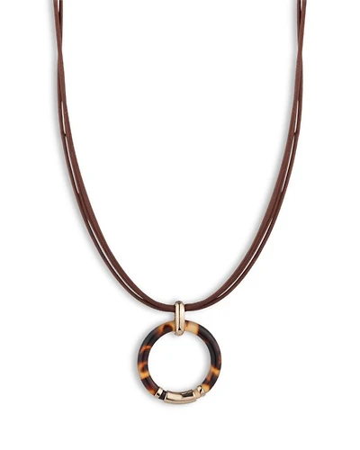 Tortoise Pendant Necklace, 16"