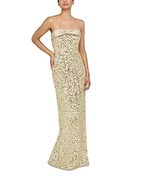 Theia Lacie Sequin Column Gown