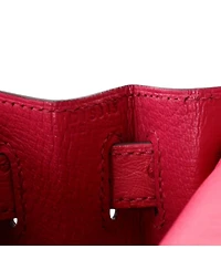 Pre-Owned HERMES Pre-Owned Hermes Kelly 28 Handbag Pink Ostrich with Palladium Hardware