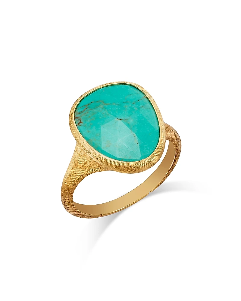 Marco Bicego 18K Yellow Gold Lunaria Color Turquoise Ring