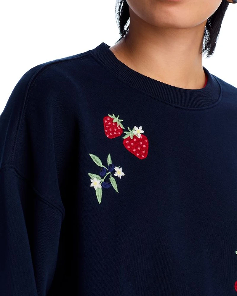 Fruit Embroidered Sweatshirt - Exclusive