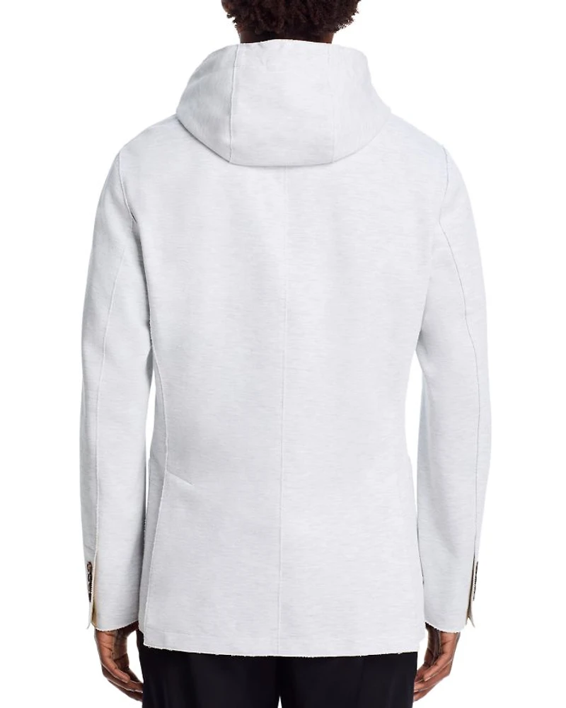 Cotton Pique Jersey Removable Hood Soft Jacket