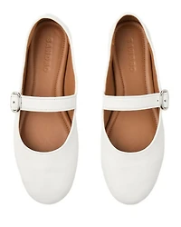 Women's Shiny Leather Ballet Flats