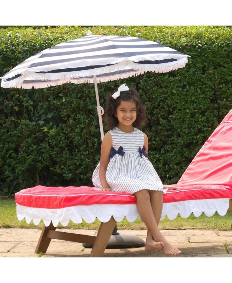 Girls' Stripe Linen Bow Dress & Bloomers - Baby, Little Kid, Big Kid
