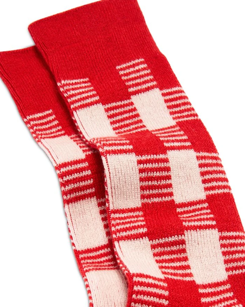 Gingham Crew Socks