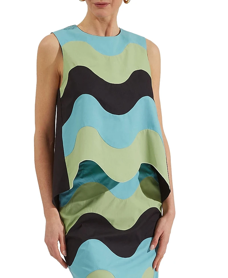 La DoubleJ La Scala Intarsio Waves Top