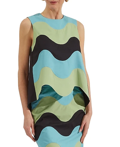 La DoubleJ La Scala Intarsio Waves Top