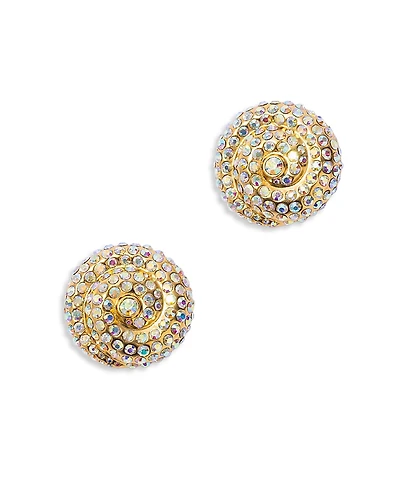 Pearl Octopuss. y Le Soleil Crystal Spiral Clip On Drop Earrings