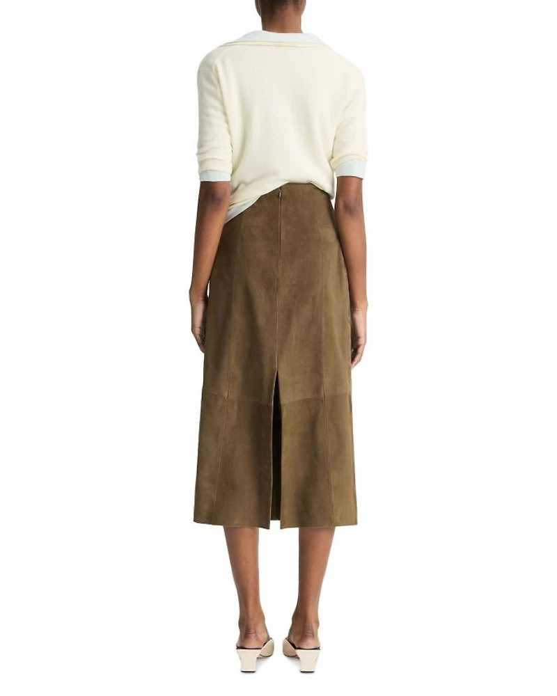Suede Midi Skirt
