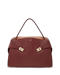 Ferragamo Hug Brown Leather Handbag