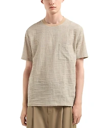 Emporio Armani Geometric Jacquard Knit Tee