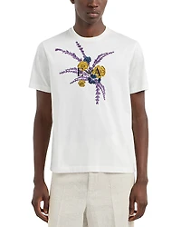 Emporio Armani Embroidered Floral Tee