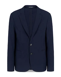 Regular Fit Seeksucker Single Breasted Blazer