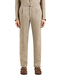 Emporio Armani Crepe Delave Linen Trouser