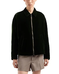 Emporio Armani Regular Fit Velvet Trucker Jacket