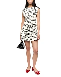 Polka Dot Corset Satin Mini Dress