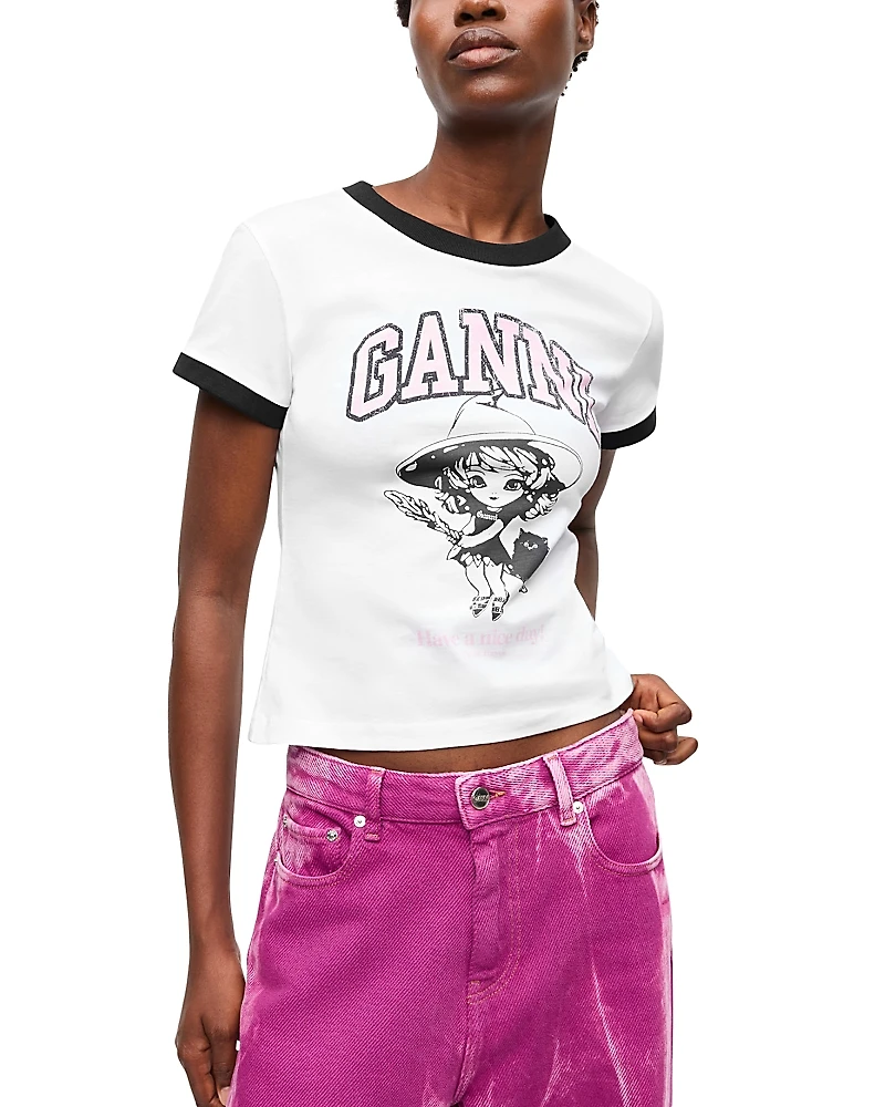 Ganni Witch Logo Graphic Tee