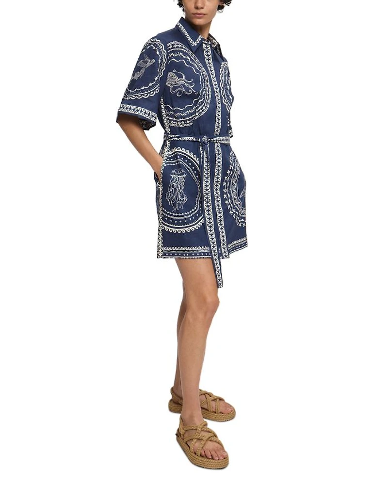 Oceane Linen Mini Dress